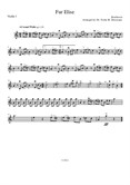 Fur Elise (Violin 1 Part): A String Orchestra Arrangement for Elementary to Middle School Age Youth Orchestras!
