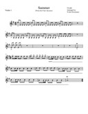 Summer from the Four Seasons for Elementary to Middle School Age Youth String Orchestras - The Violin 1 Part