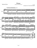 Winter from the Four Seasons for Elementary to Middle School Age Youth String Orchestras - The Rehearsal Piano Part