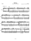 Spring from the Four Seasons for Elementary to Middle School Age Youth String Orchestras - The Rehearsal Piano Part
